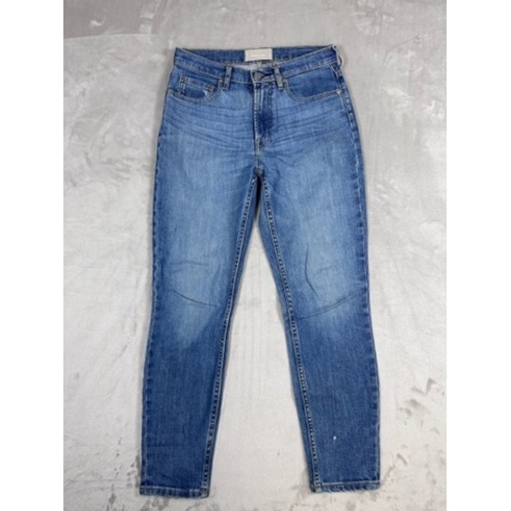Everlane High Rise Ankle Jeans Womens 27 Blue Stretch‎ Tapered Leg